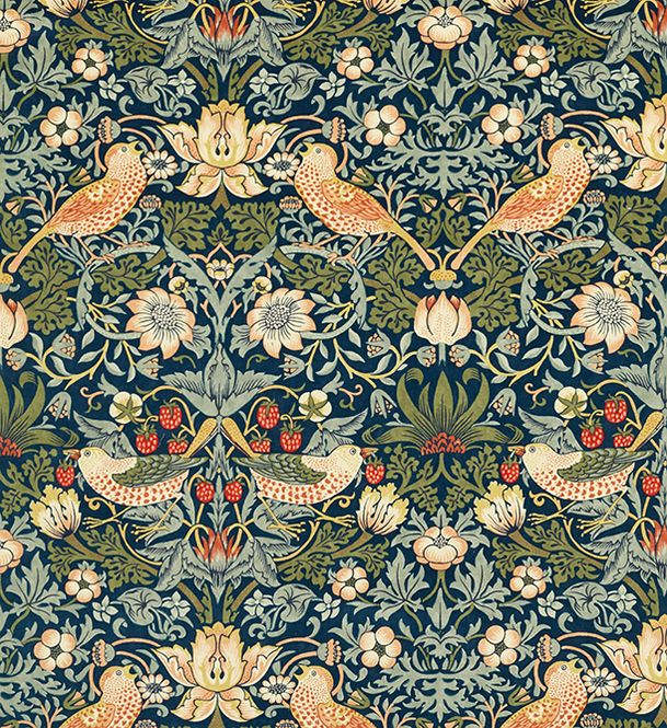 Hovedbilde William Morris - Strawberry Thief Indio/Mineral