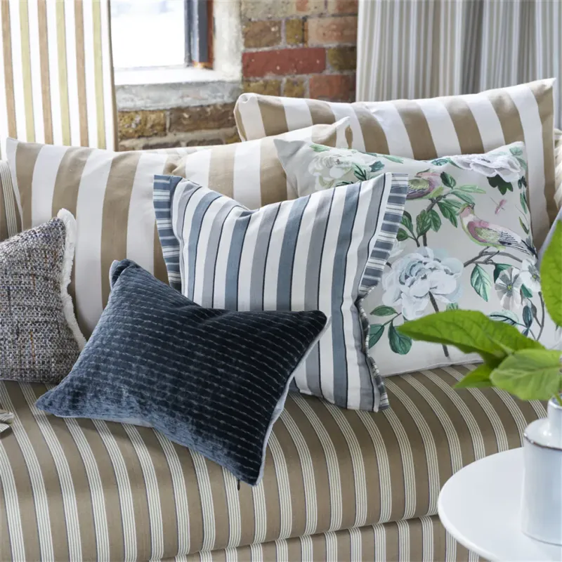 Designers Guild - Burlington Stripe Charcoal Cotton