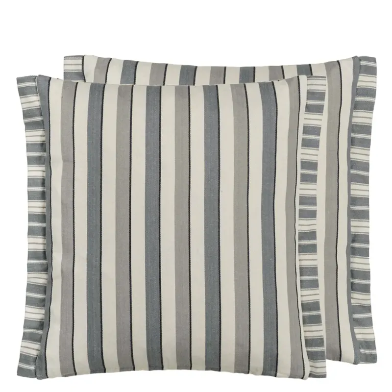 Designers Guild - Burlington Stripe Charcoal Cotton